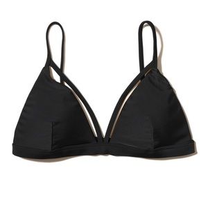 Hollister Black Strappy Triangle Bikini Top